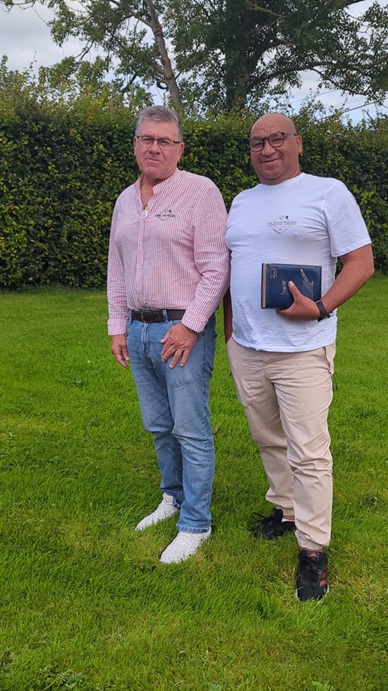 Mark and Denovin at an industry event